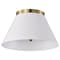 Nuvo Dover 2-Light Small Flush Mount - White with Vintage Brass 60/7418 - alternate 1